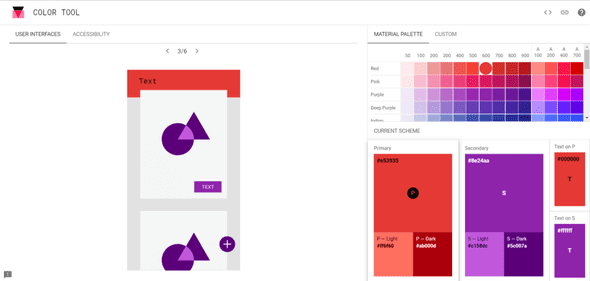 Google's color tool with which you can visualize multiple colors together